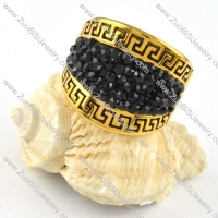Great Wall Stainless Steel Rhinestone Ring - r000235