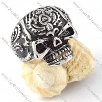Demon Skull Ring in Stainless Steel - r000298
