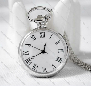 Fashion Silver Plated Peacock Pocket Watch for Office Ladies - PW000033
