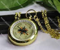 Fashion Gold Compass Pocket Watch Chain - PW000060