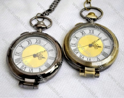 Brass Clock Pocket Watch -PW000185
