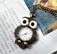 Vintage Night Owl Quartz Pocket Watch PW000224
