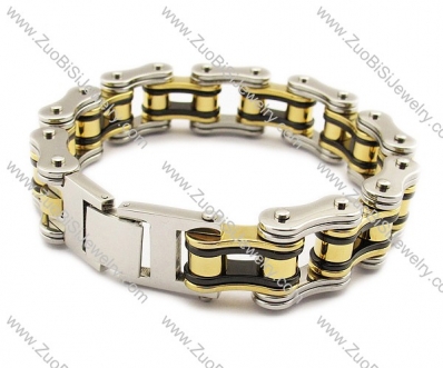 Gold and Metal color Stainless Steel Bracelet for Biker -JB010025