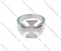 Simple Stainless Steel Maltese Cross Ring -JR010018
