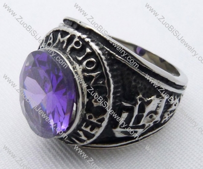 Stainless Steel Stone Ring -JR010046
