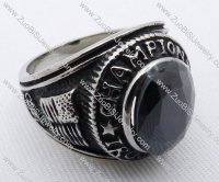 Stainless Steel Stone Ring -JR010049