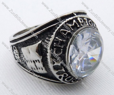 Stainless Steel Stone Ring -JR010050