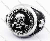 Stainless Steel Skull Crossbone Ring -JR010107