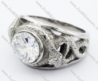 Stainless Steel Stone Ring -JR010114