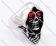 Death Messenger Stainless Steel skull Ring with 2 fiery-red Eyes -JR010202