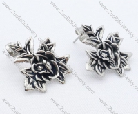Beautiful Flower Stainless Steel earring - JE050032