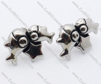 Stainless Steel Pisces Earring - JE050057
