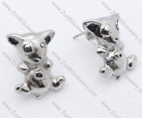 Cute Stainless Steel Mouse Earring - JE050067