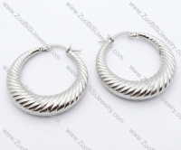 Silver Thread Cutting Stainless Steel earring - JE050071
