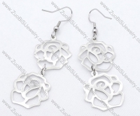 Double Roses Stainless Steel earring - JE050120