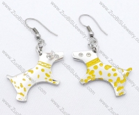 Yellow Dot Dog Stainless Steel earring - JE050125