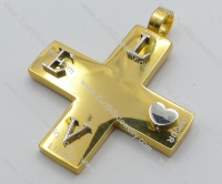Stainless Steel Cross Pendant -JP050469