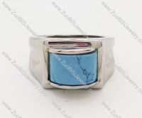 turquoise stone stainless steel ring - JR090155