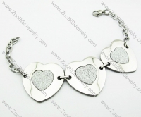 Stainless Steel Heart-shaped Bracelet -JB140023