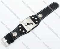 Stainless Steel Scorpion Leather Bracelet -JB140051