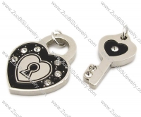 Stainless Steel The couple lock Pendant -JP140002