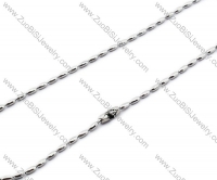 3mm wide Stainless Steel Meters shaped chain Necklace -JN150041