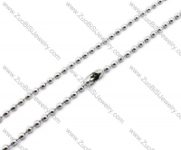 600mm long 3mm wide Stainless Steel Ball Chain Necklace -JN150043