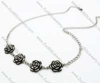 Stainless Steel Rose Necklace -JN170018
