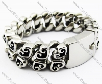 Heavy Stainless Steel Heart Bracelet for men - JB200072