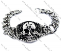 Stainless Steel Nose Chain Skull Bracelet - JB200085