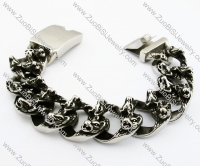 Heavy Stainless Steel Wolf Bracelet - JB200094
