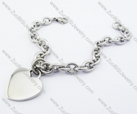 Heart Charm Stainless Steel Chain Bracelet - JB200120