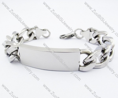 14MM Wide Stainless Steel Tag Bracelet JB200123