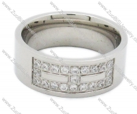 Stainless Steel Diamonds Ring - JR200005
