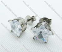3mm Crystal Zircon Stainless Steel earring JE220011