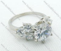 JR220025 Flower Wedding Ring in Steel