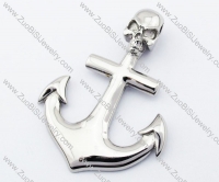 Shiny Simple Stainless Steel Steamboat Anchor Pendant-JP330075