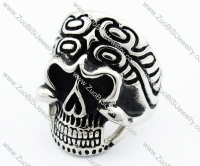 Stainless Steel Skull Ring -JR330061