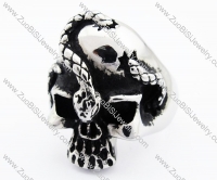 Stainless Steel Skull Ring -JR330065