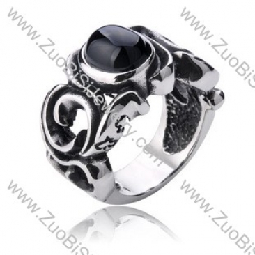 Stainless Steel Stone Ring - JR350036