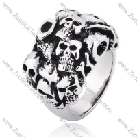 Stainless Steel Skull Ring - JR350042