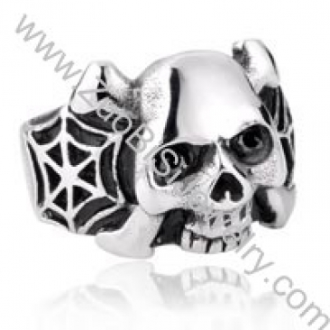 Stainless Steel Skull Ring - JR350083
