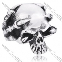 Stainless Steel Skull Ring - JR350085