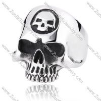 Stainless Steel Skull Ring - JR350090
