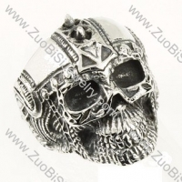 Stainless Steel Solider Skull Ring - JR350164