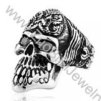 Stainless Steel Skull Ring - JR350166