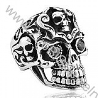 Stainless Steel Skull Ring - JR350173