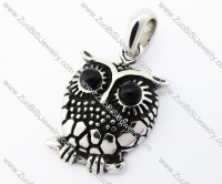 Stainless Steel Owl Charm Pendant - JP370010