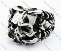 Stainless Steel Skull Ring - JR370006