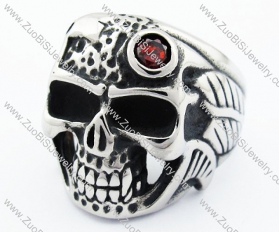 Stainless Steel Skull Ring - JR370060